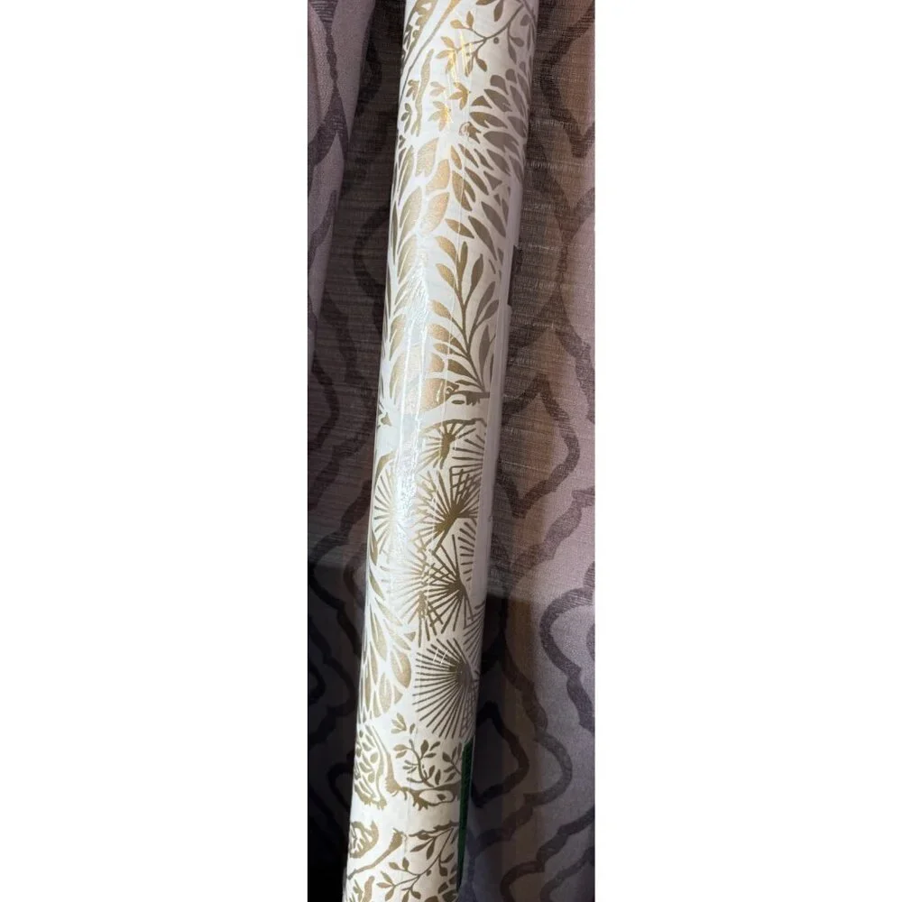 York Wallcoverings Wallpaper Gold Botanical Palm Leaf Floral New 27X27 60 Sq Ft